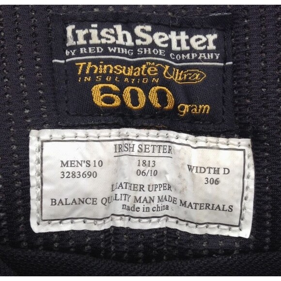 Irish Setter Thinsulate Ultra Boots Men 10 Camo 600 Gram Waterproof Hunting Logo - Picture 14 of 14